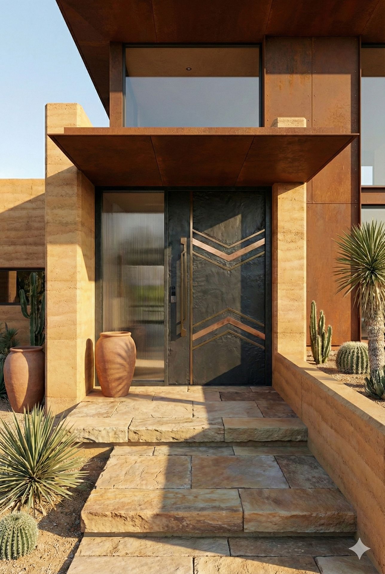 Wood and Steel Door Detail