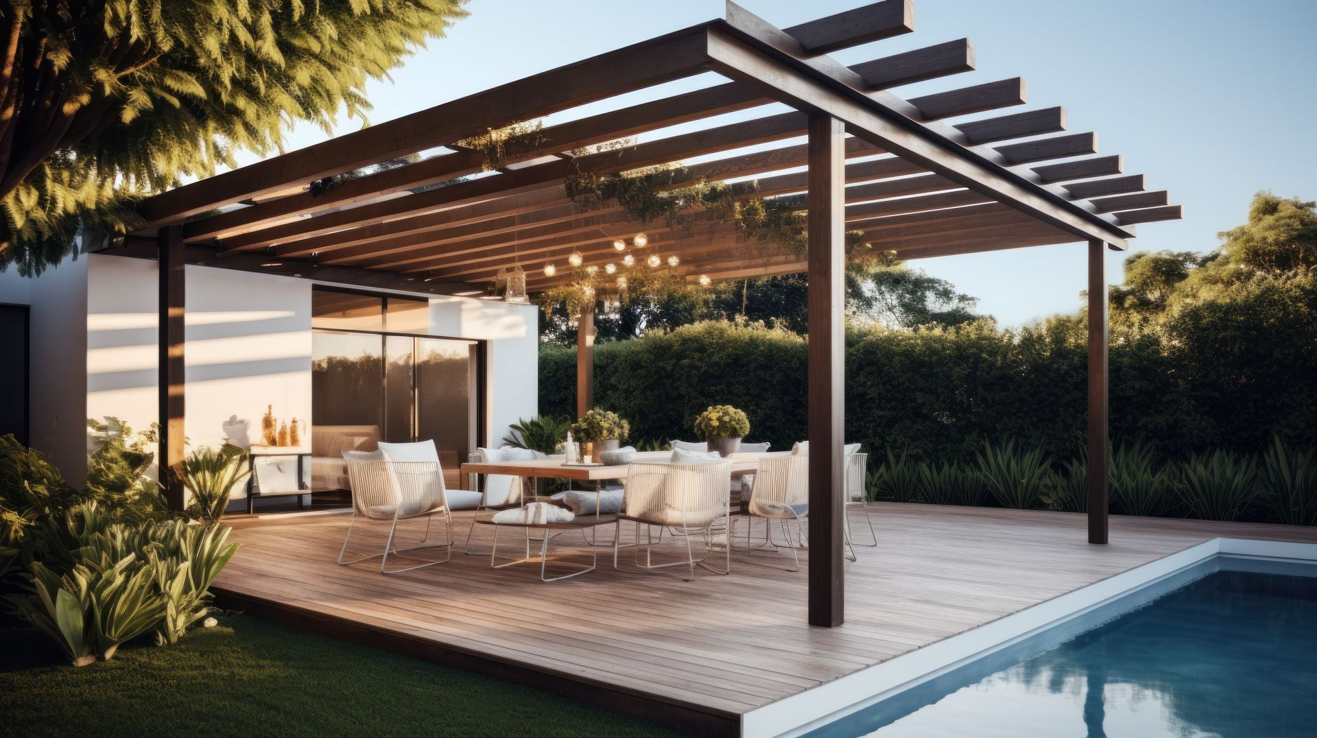 Wide outdoor living area